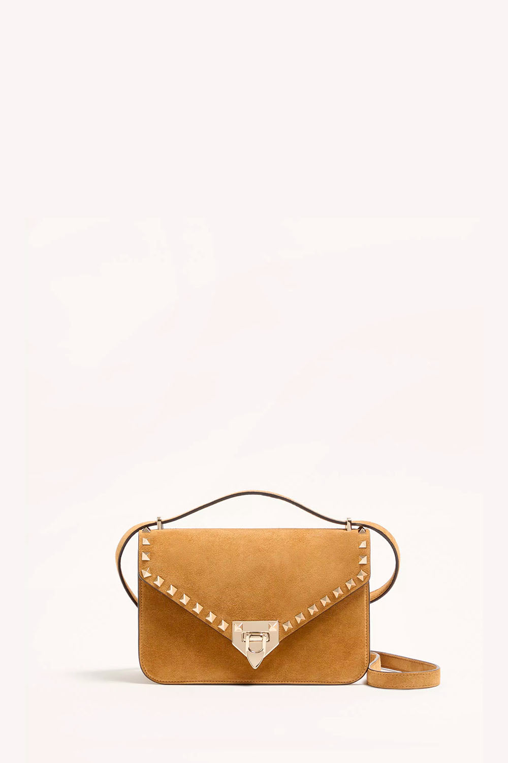 Rockstud Small Shoulder Bag In Suede