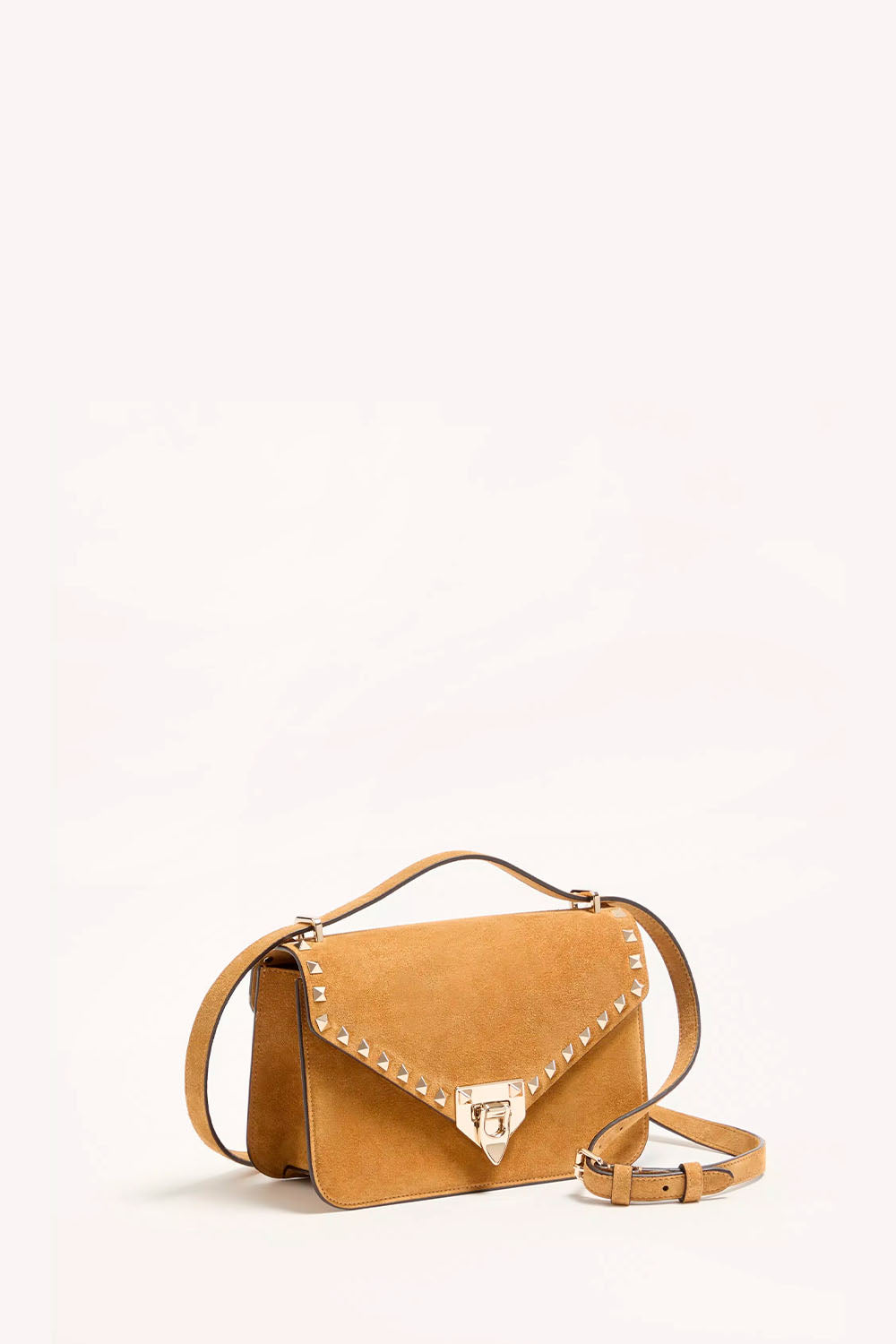 Rockstud Small Shoulder Bag In Suede