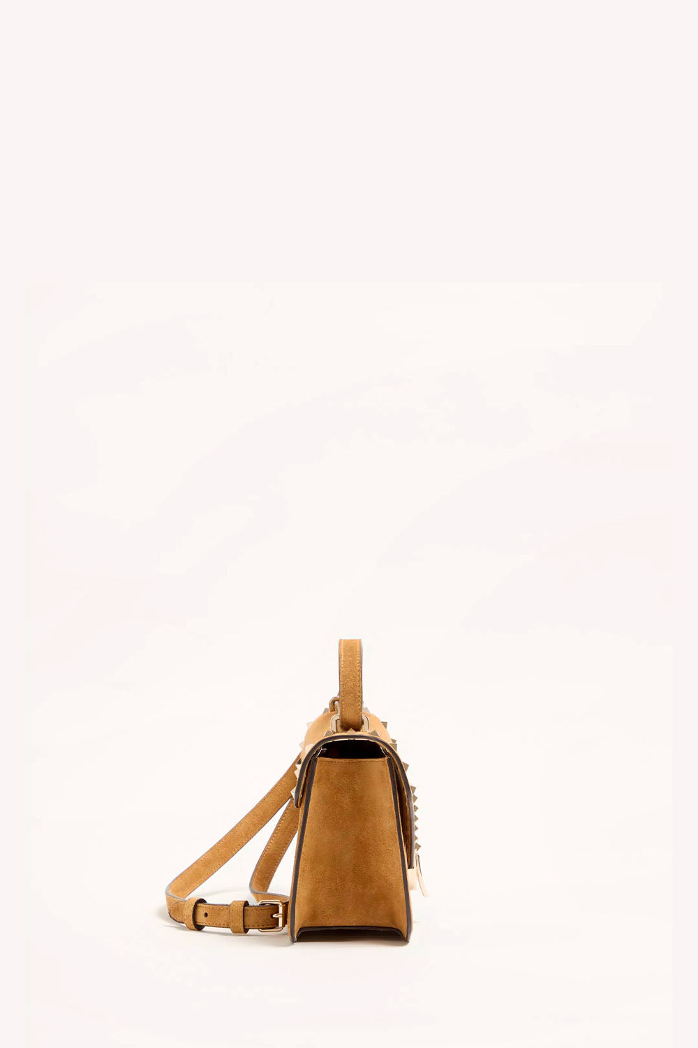 Rockstud Small Shoulder Bag In Suede