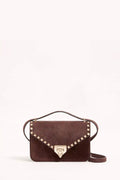Rockstud Small Shoulder Bag In Suede
