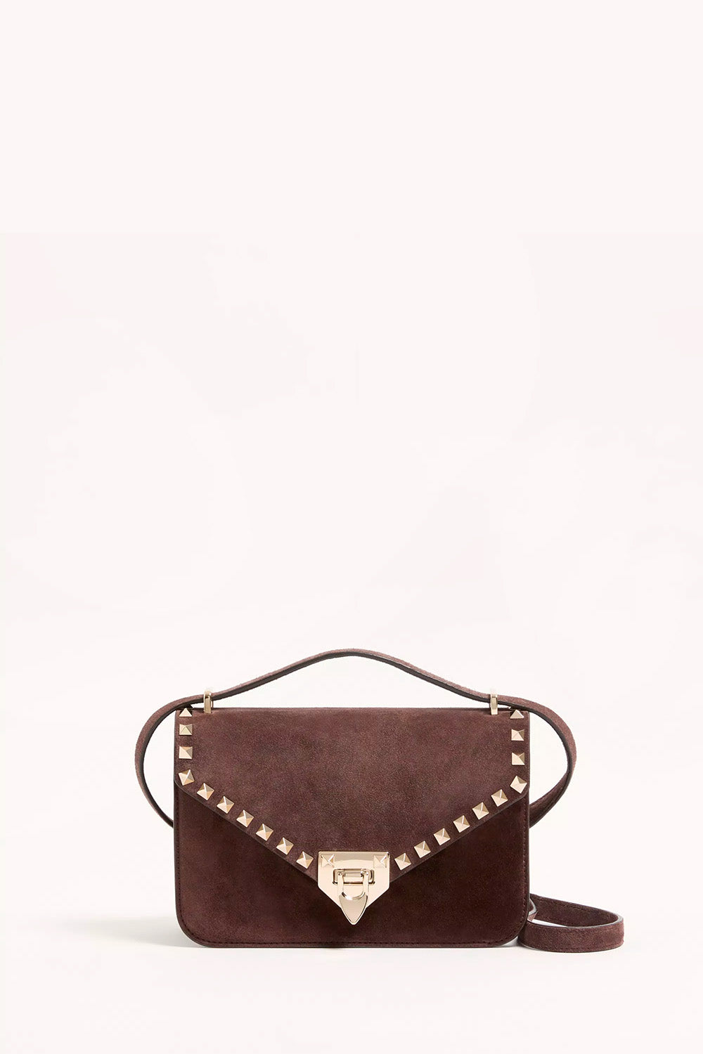 Rockstud Small Shoulder Bag In Suede