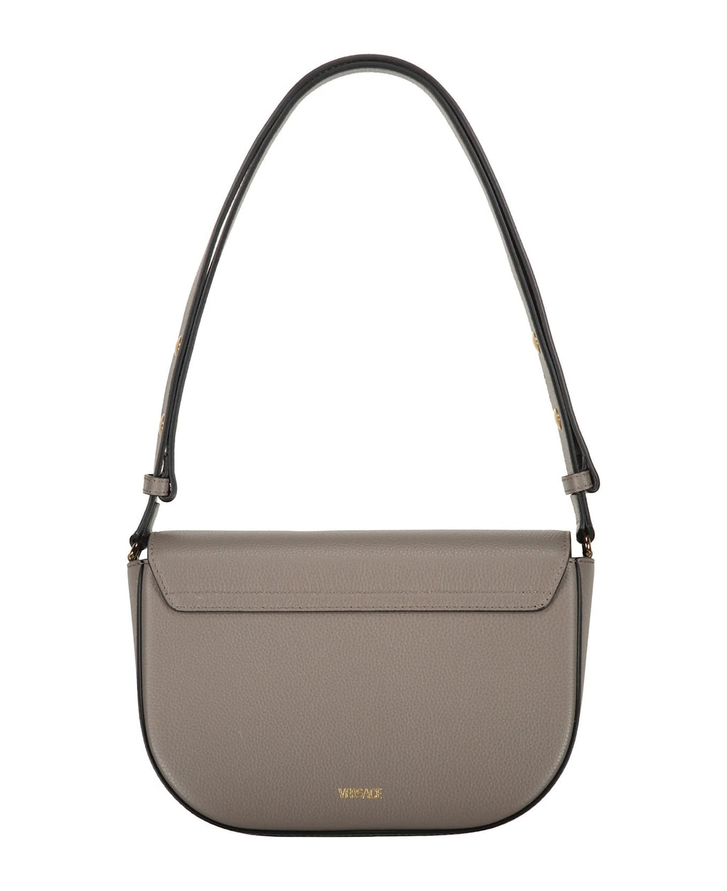 VERSACE VIRTUS GRAINED CALFSKIN LEATHER HANDBAG