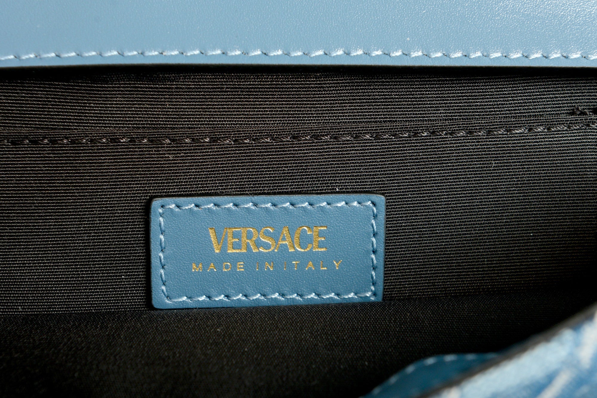 VERSACE QUILTED JACQUARD LA MEDUSA SHOULDER BAG