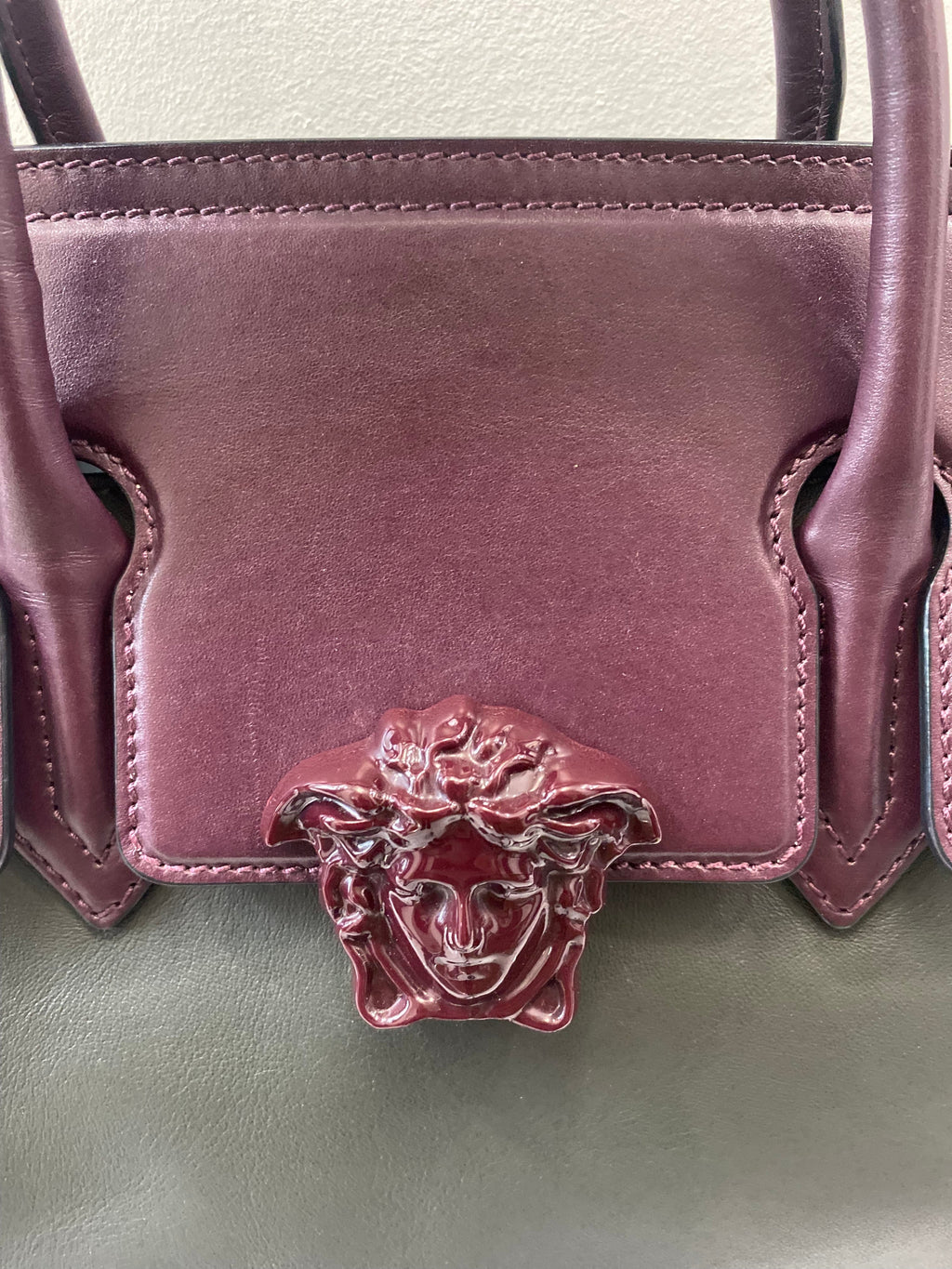 VERSACE PALAZZO MEDUSA EMPIRE LEATHER HANDBAG