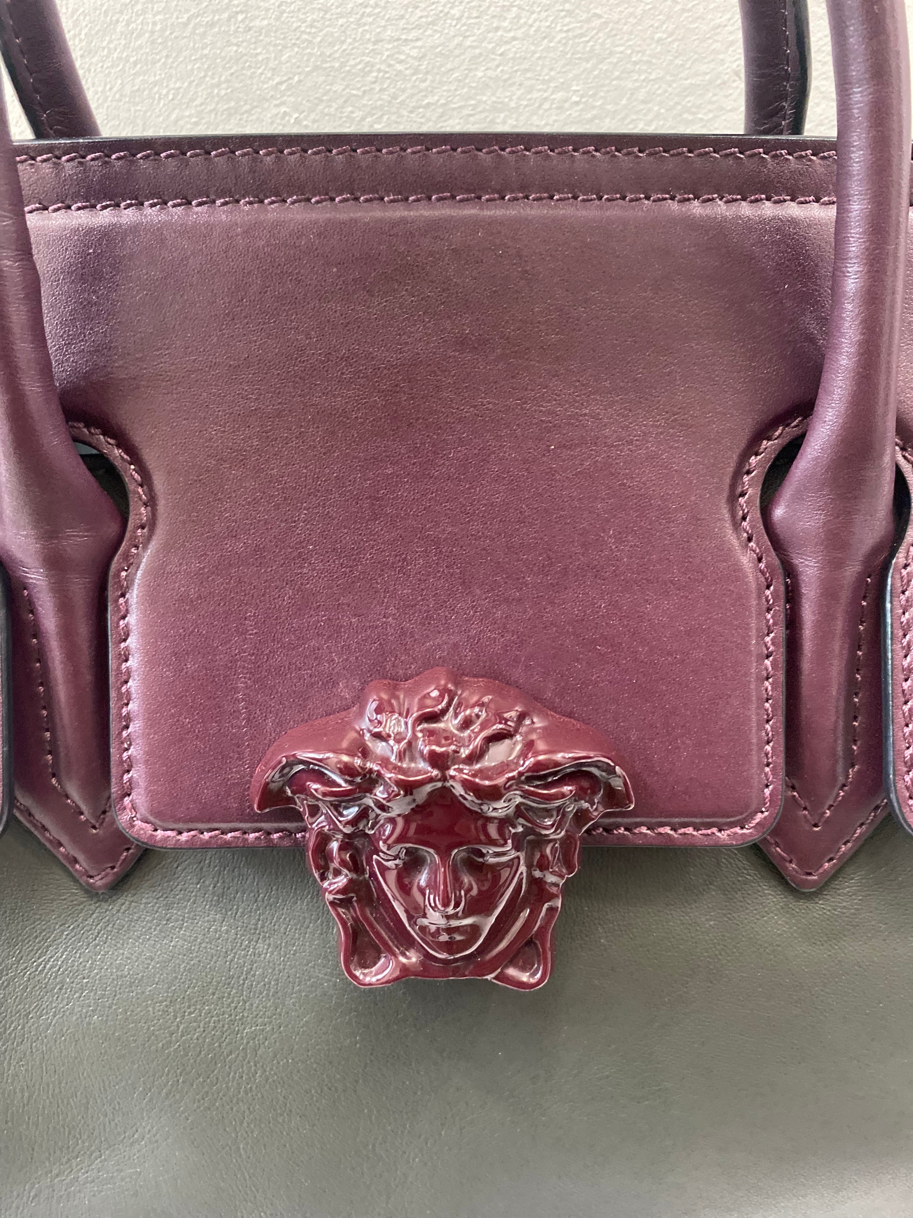 VERSACE PALAZZO MEDUSA EMPIRE LEATHER HANDBAG