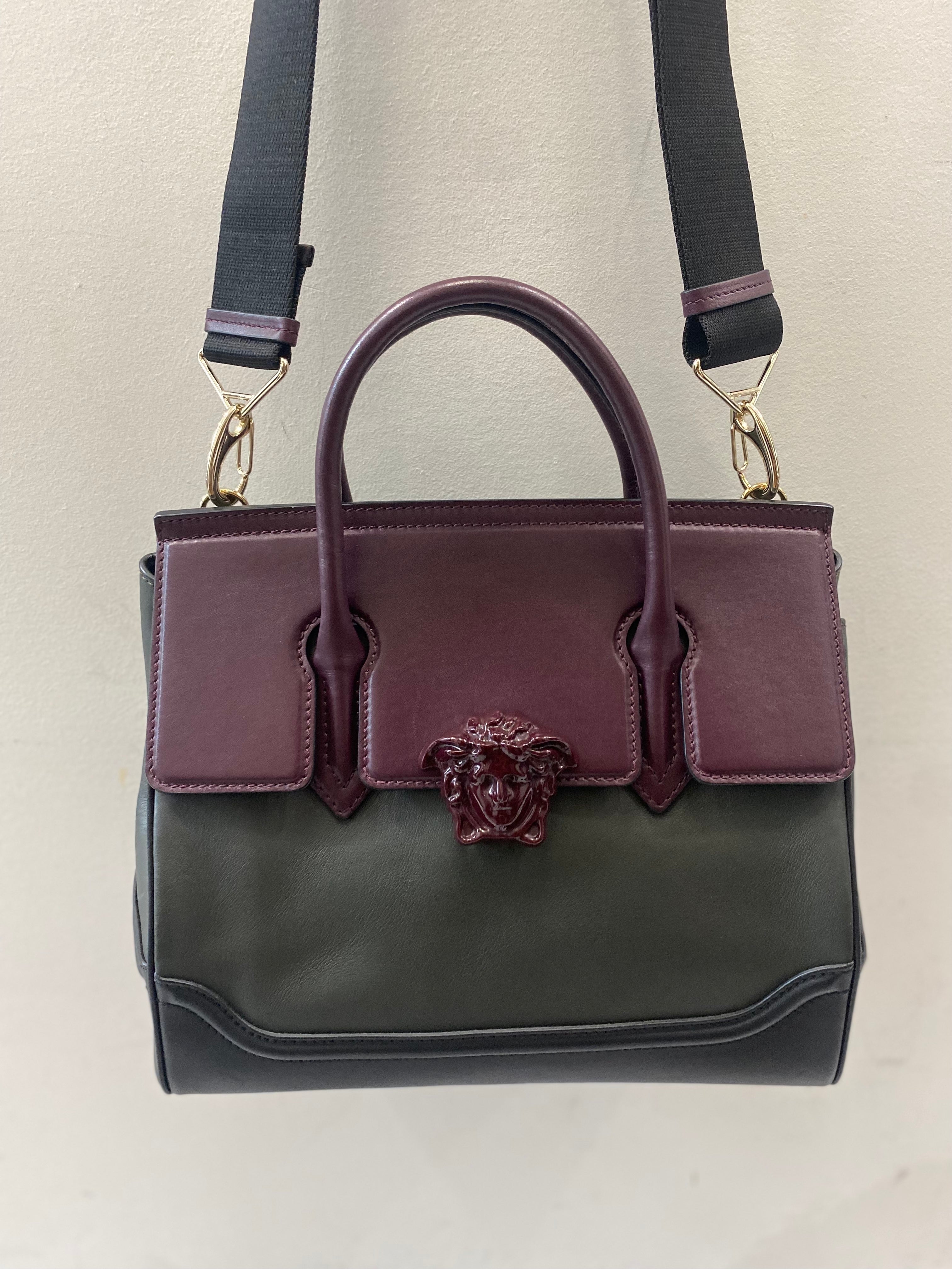 VERSACE PALAZZO MEDUSA EMPIRE LEATHER HANDBAG