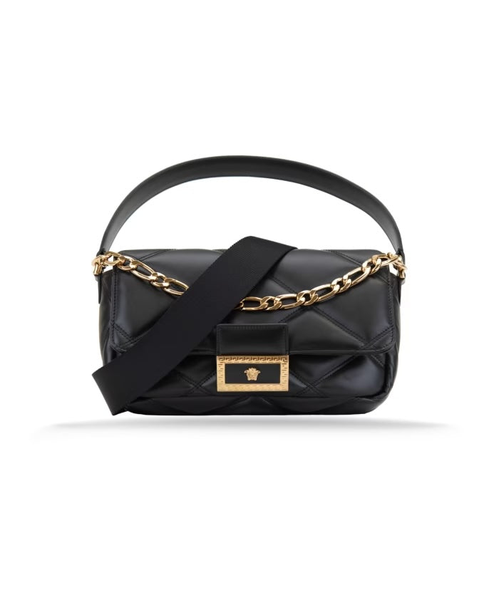 VERSACE LA MEDUSA QUILTED CALFSKIN CROSSBODY BAG