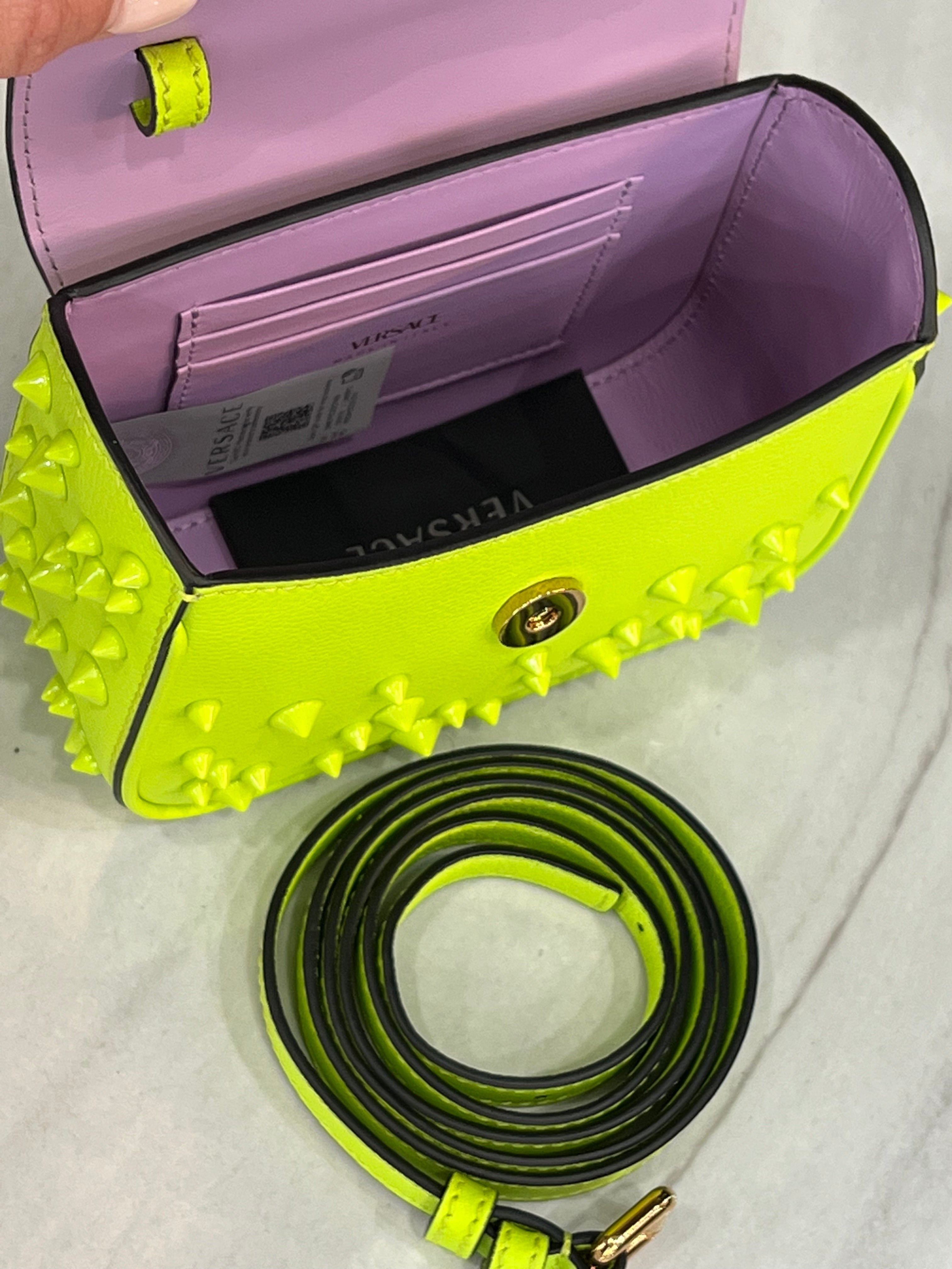 VERSACE LA MEDUSA STUDDED MINI BAG