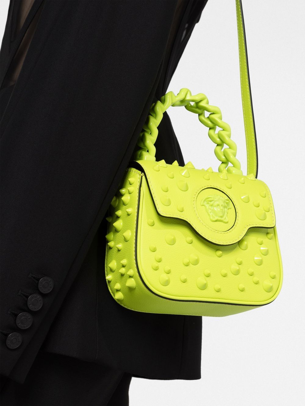 VERSACE LA MEDUSA STUDDED MINI BAG