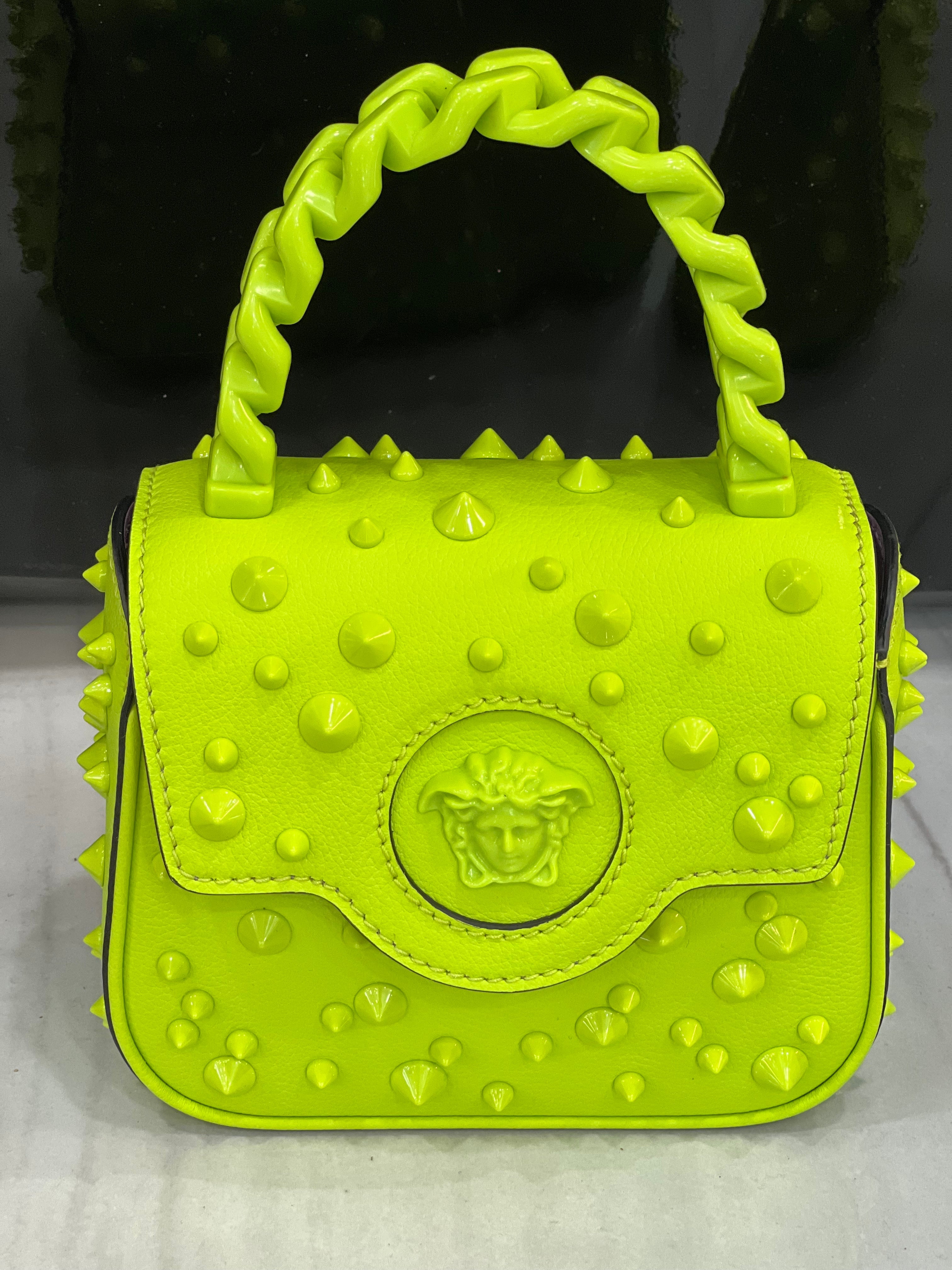 VERSACE LA MEDUSA STUDDED MINI BAG