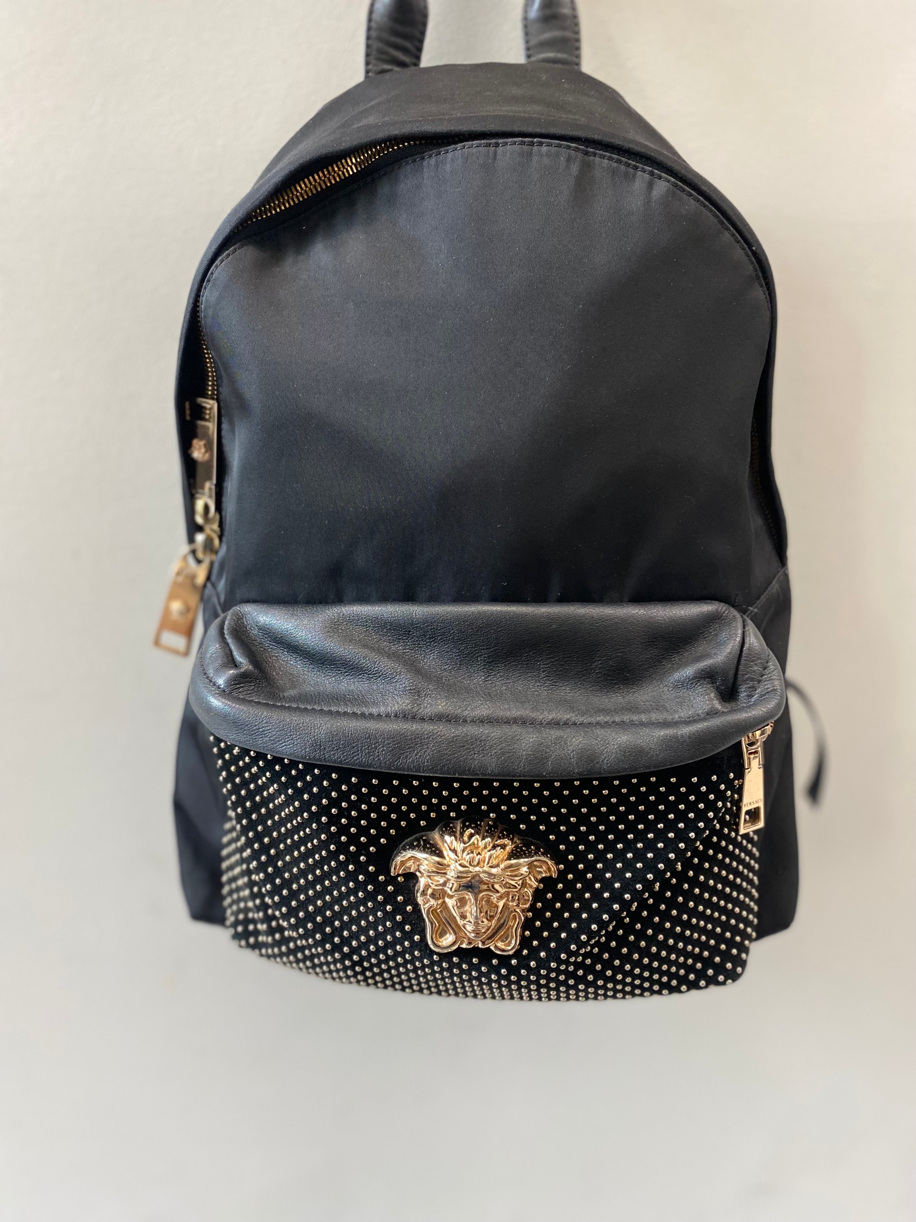 VERSACE PALAZZO STUDDED BACKPACK