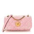VERSACE BAROQUE JACQUARD QUILTED SMALL MEDUSA SHOULDER BAG