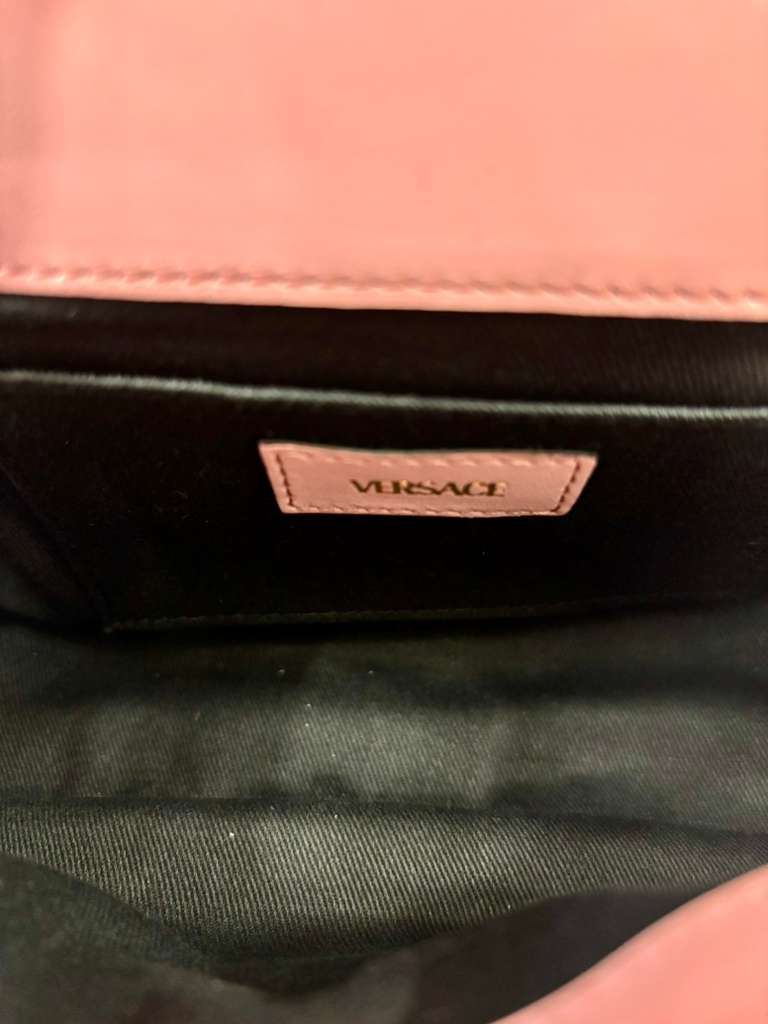 VERSACE BAROQUE JACQUARD QUILTED SMALL MEDUSA SHOULDER BAG