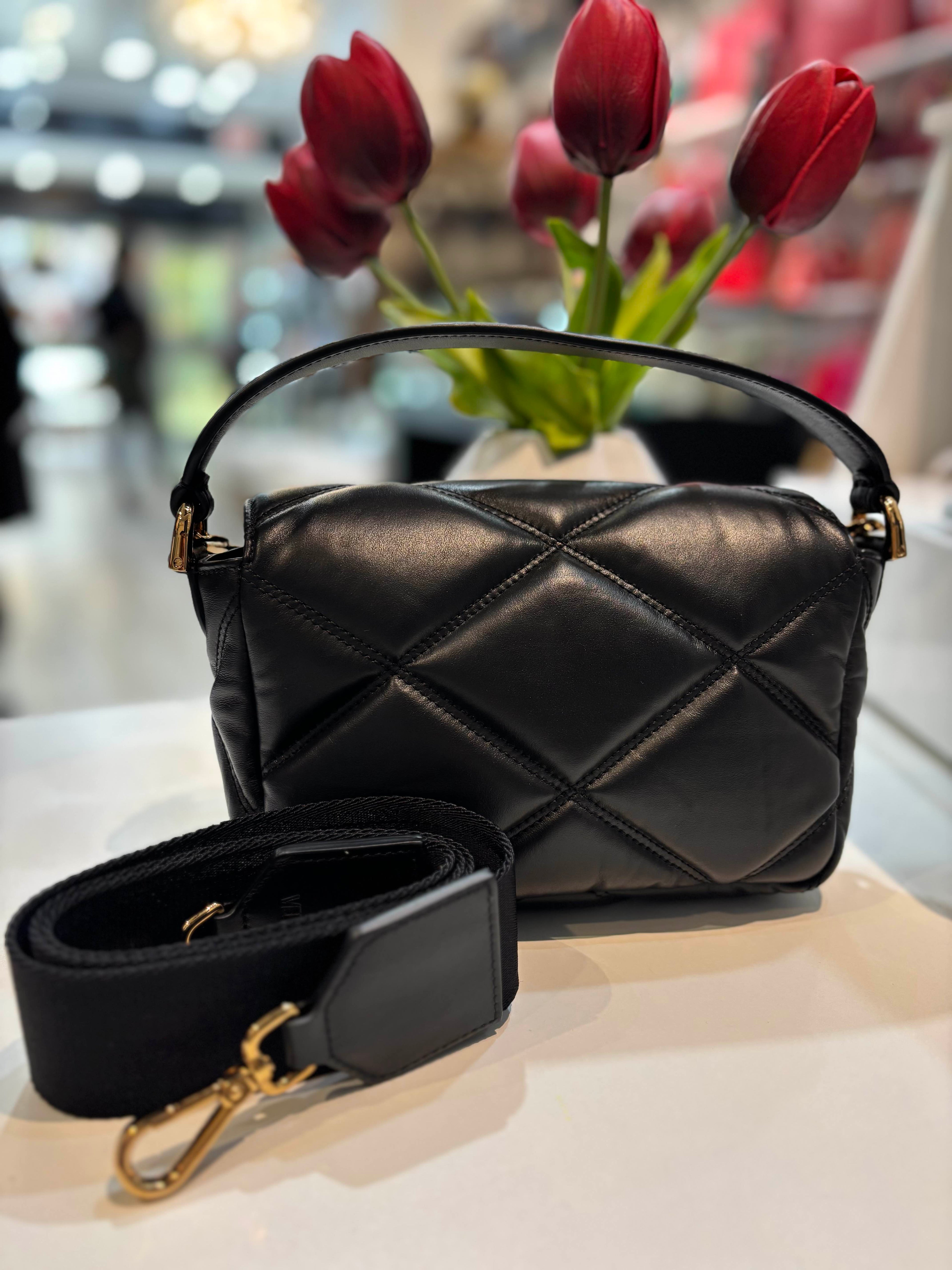 VERSACE LA MEDUSA SMALL CALFSKIN LEATHER SHOULDER BAG