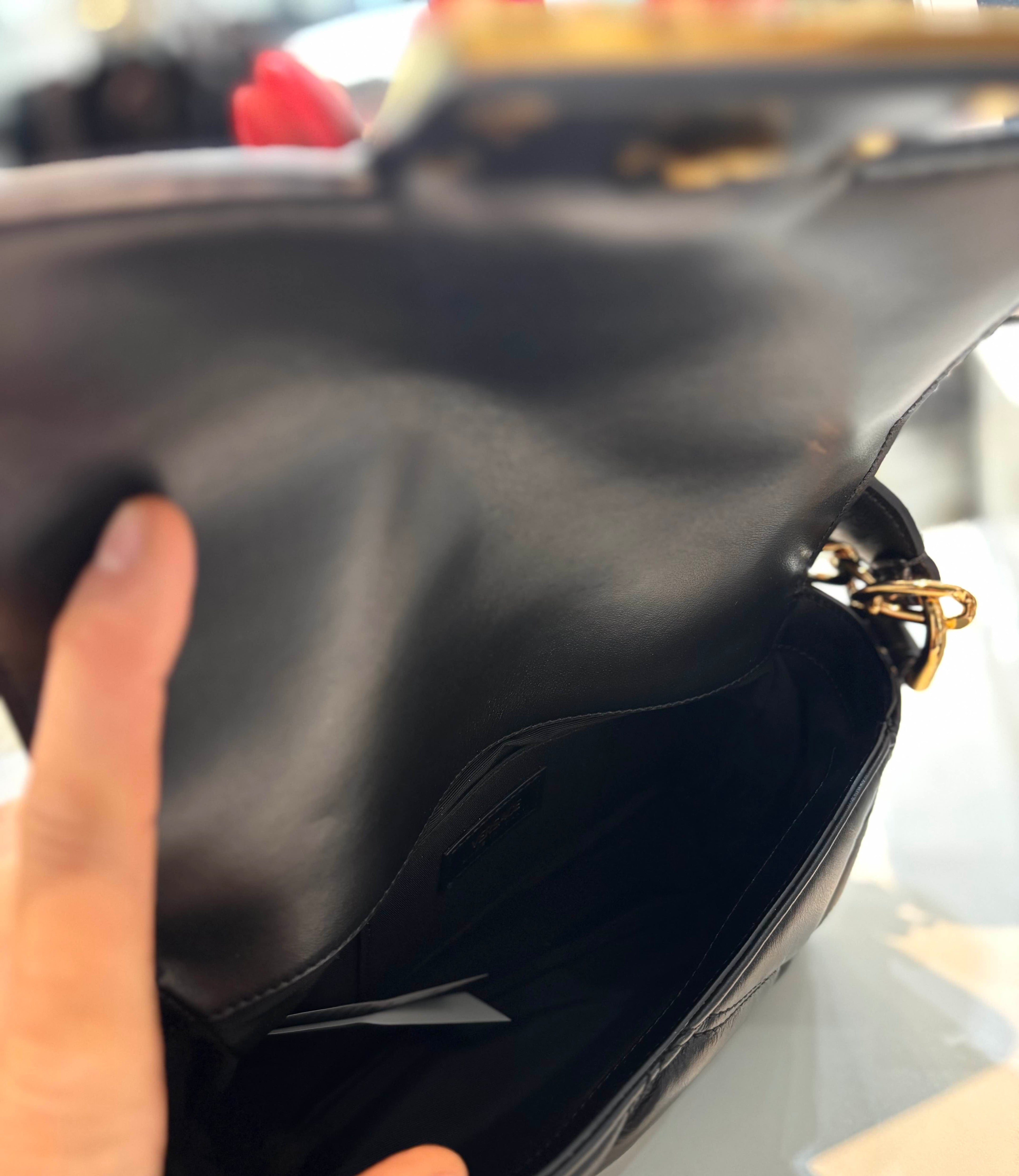 VERSACE LA MEDUSA SMALL CALFSKIN LEATHER SHOULDER BAG