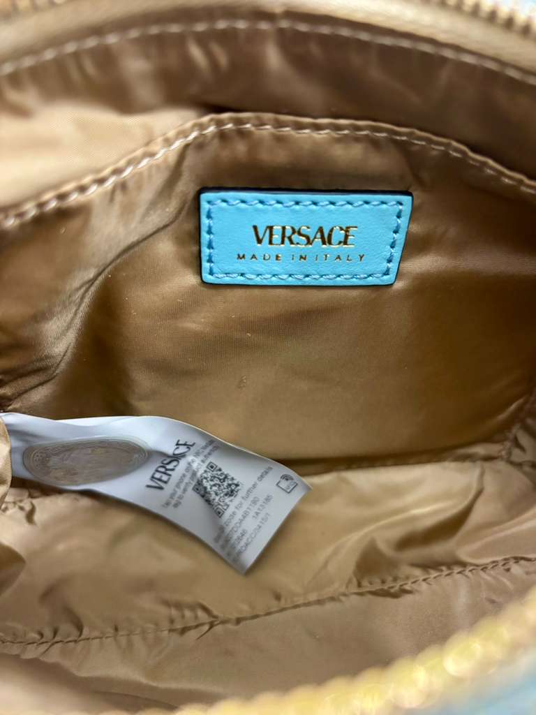 VERSACE LOGO PRINT MEDUSA MEDIUM SHOULDER BAG