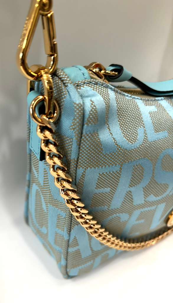 VERSACE LOGO PRINT MEDUSA MEDIUM SHOULDER BAG