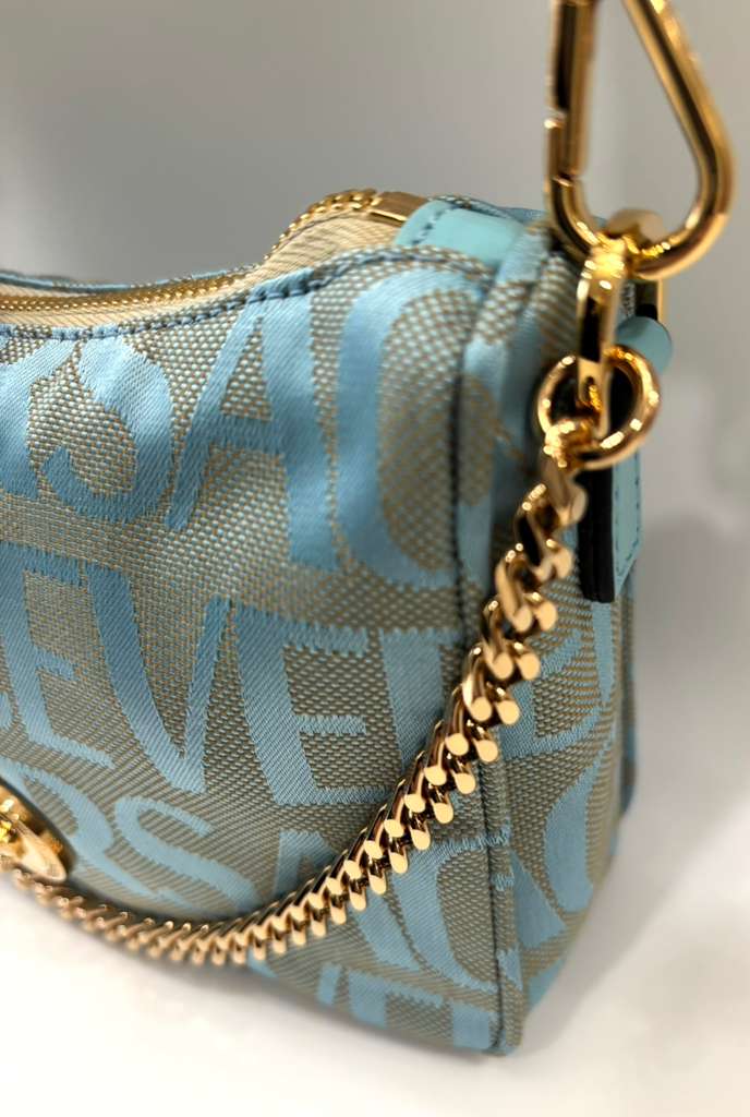 VERSACE LOGO PRINT MEDUSA MEDIUM SHOULDER BAG