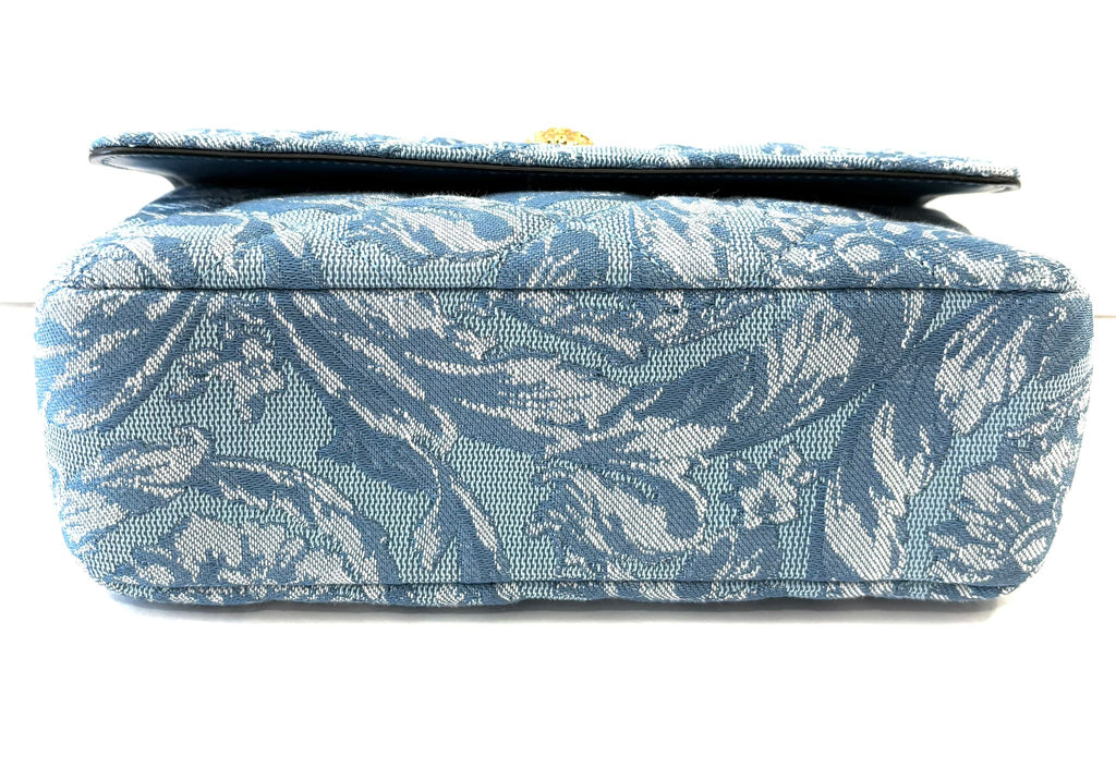 VERSACE QUILTED JACQUARD LA MEDUSA SHOULDER BAG