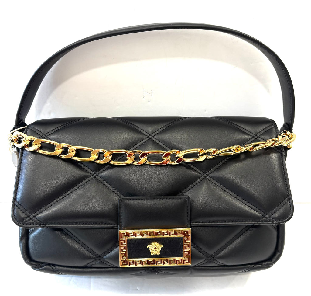 VERSACE LA MEDUSA QUILTED CALFSKIN CROSSBODY BAG