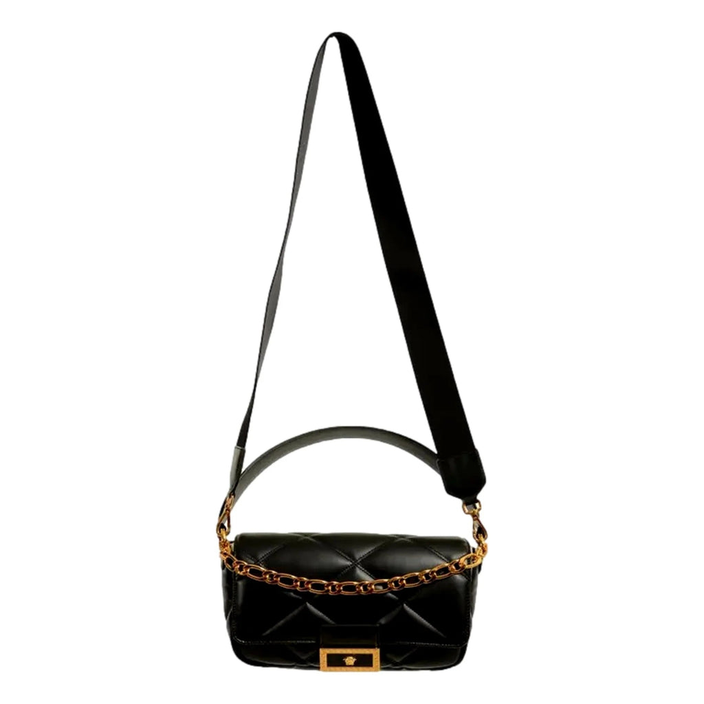 VERSACE LA MEDUSA SMALL CALFSKIN LEATHER SHOULDER BAG
