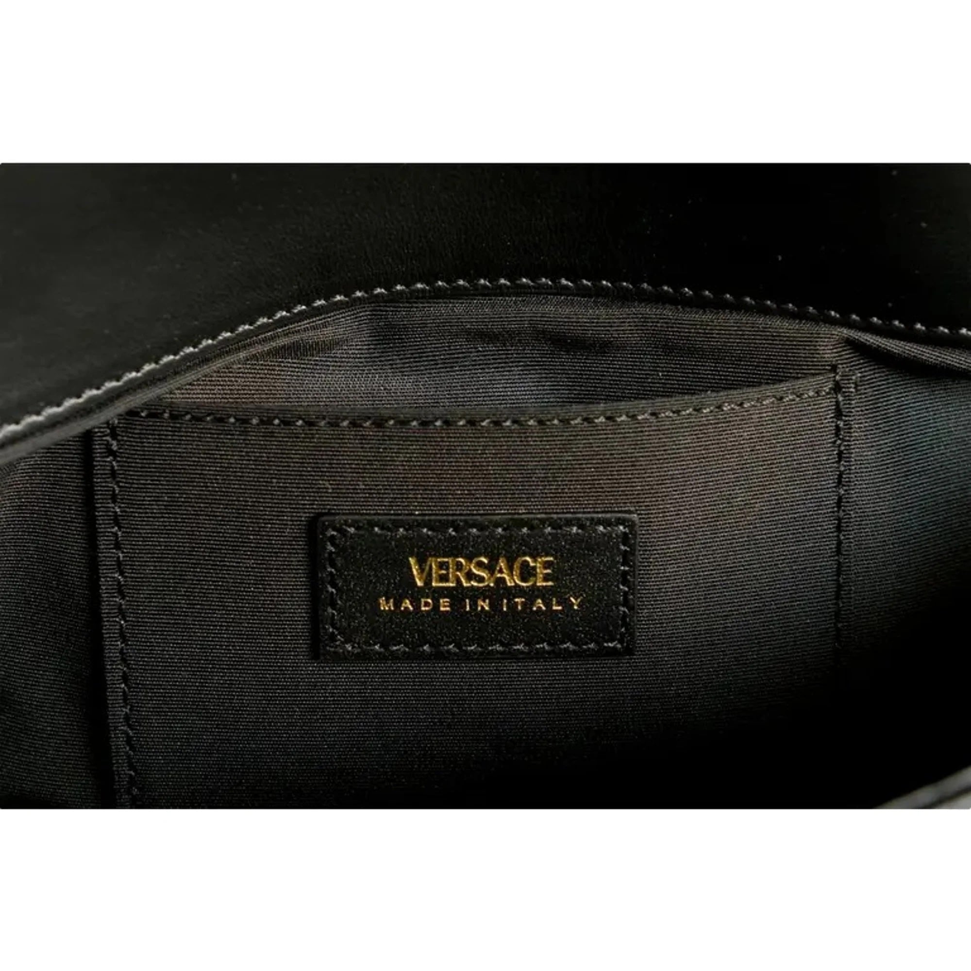 VERSACE LA MEDUSA SMALL CALFSKIN LEATHER SHOULDER BAG