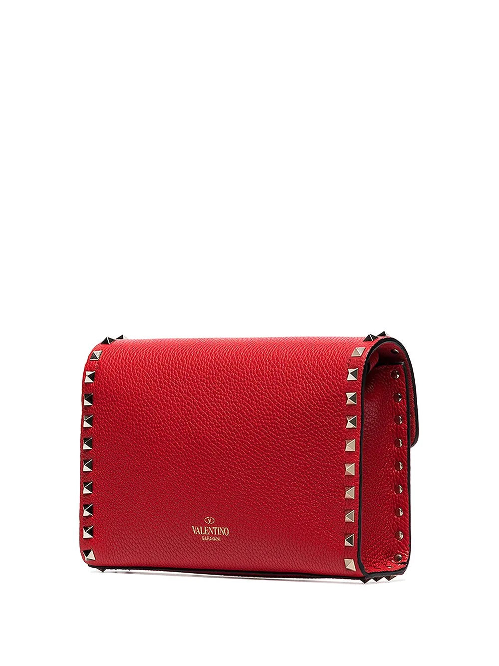 VALENTINO GARAVANI SMALL ROCKSTUD GRAINY CALFSKIN CROSSBODY BAG