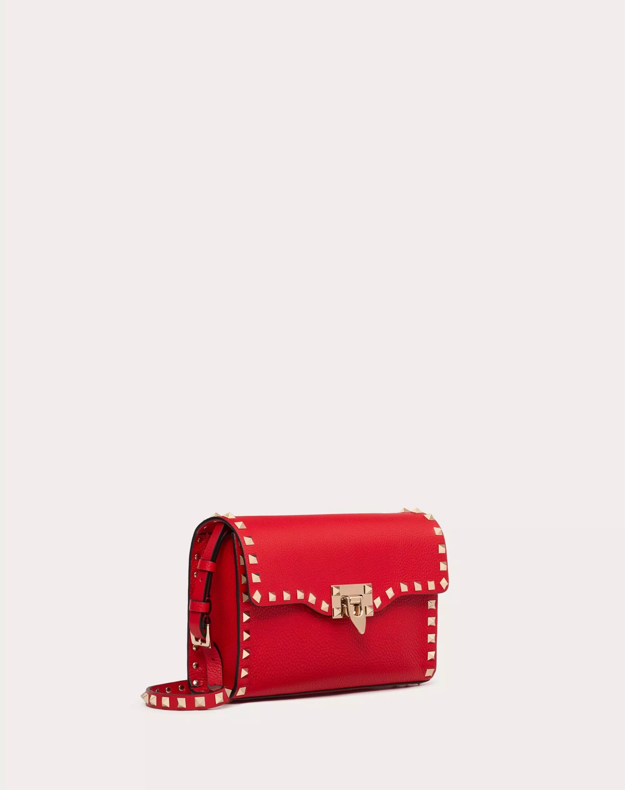 VALENTINO GARAVANI SMALL ROCKSTUD GRAINY CALFSKIN CROSSBODY BAG