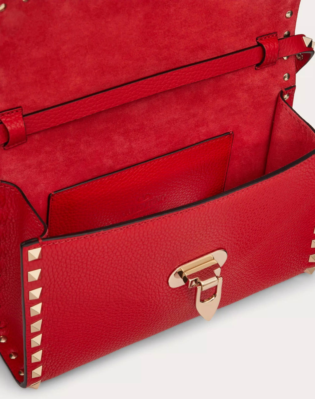 VALENTINO GARAVANI SMALL ROCKSTUD GRAINY CALFSKIN CROSSBODY BAG