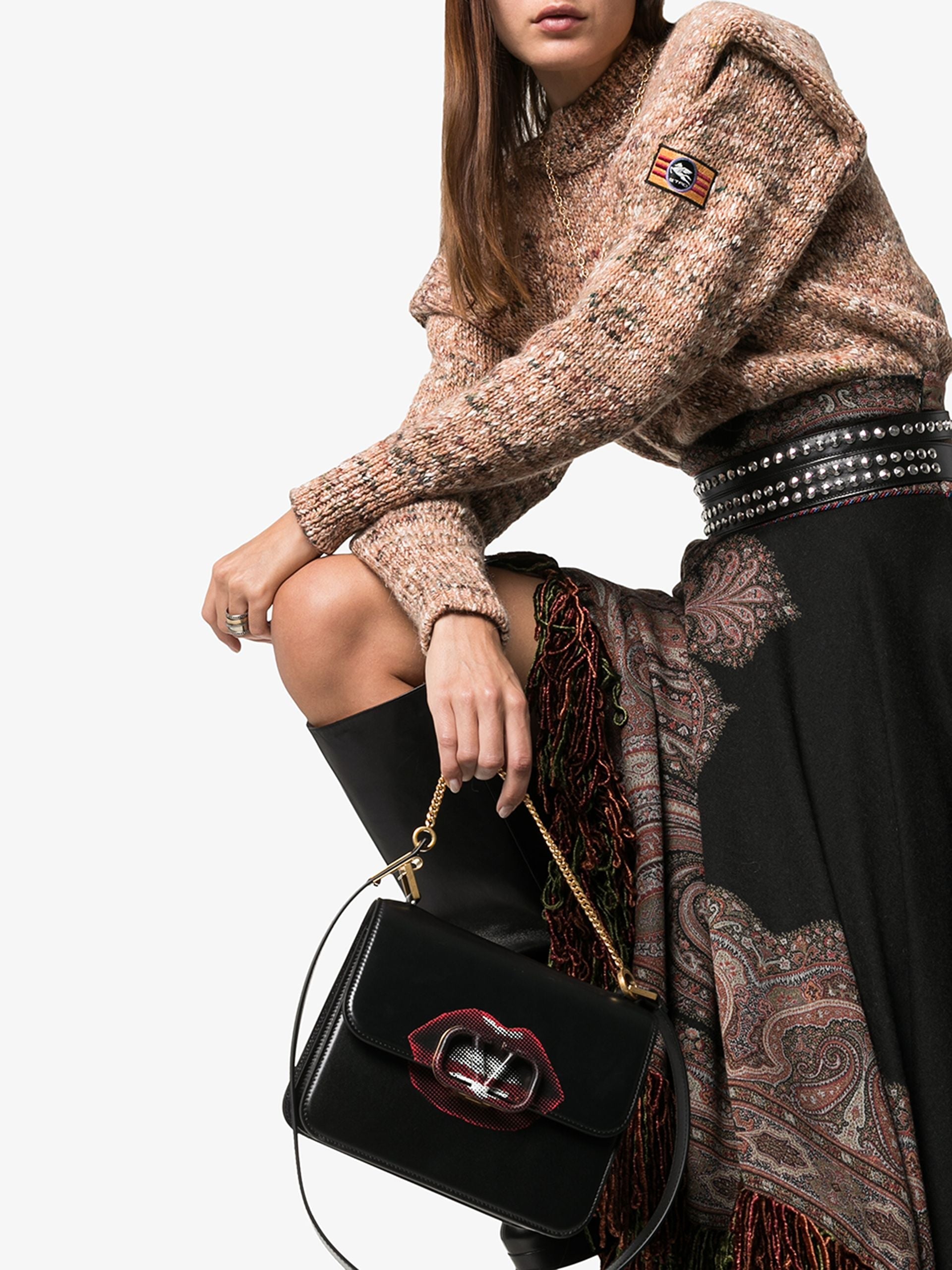 Valentino Garavani X Undercover VSLING Lips Print Bag