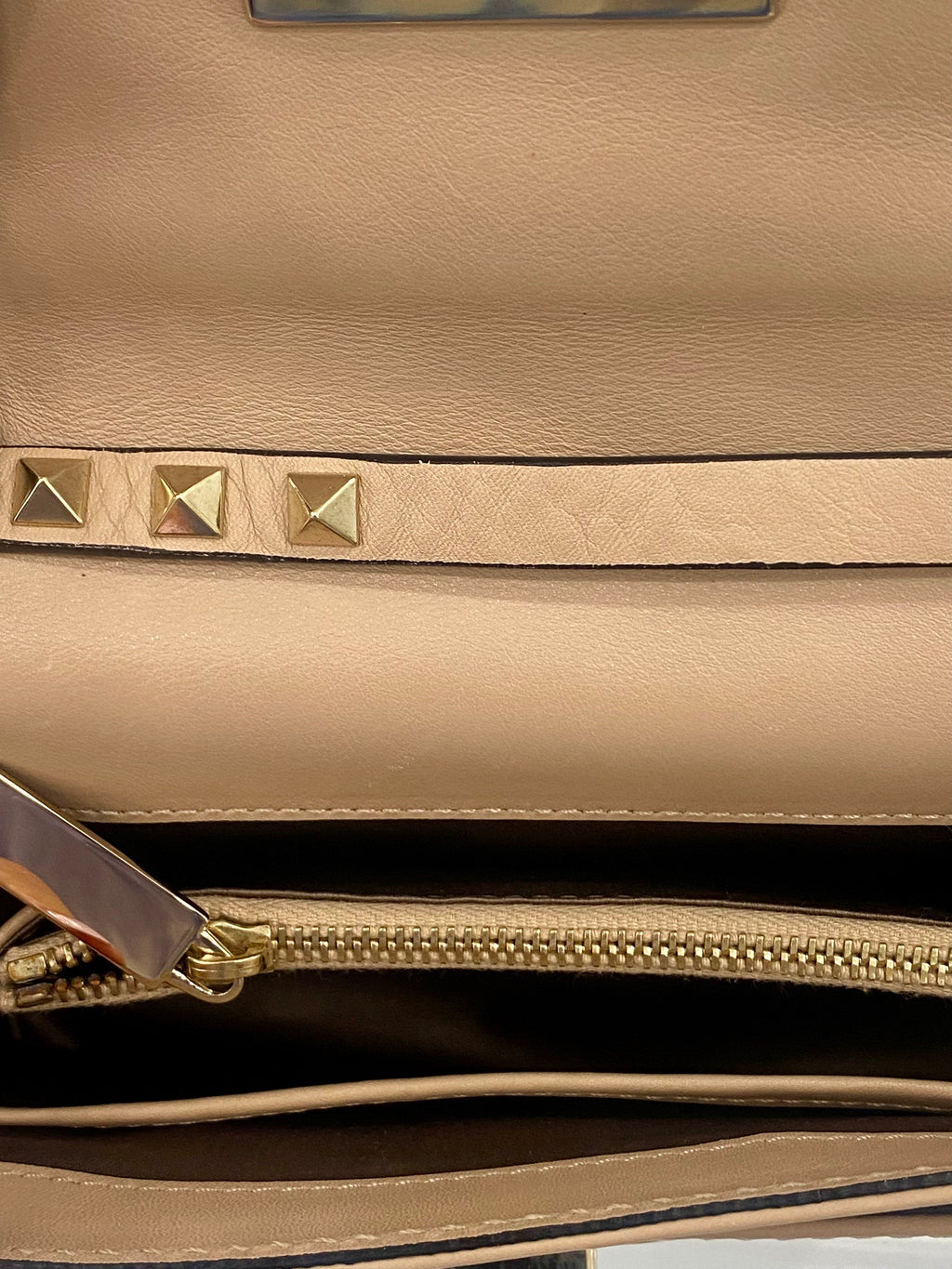 VALENTINO CALFSKIN ROCKSTUD MINI FLAP SHOULDER BAG