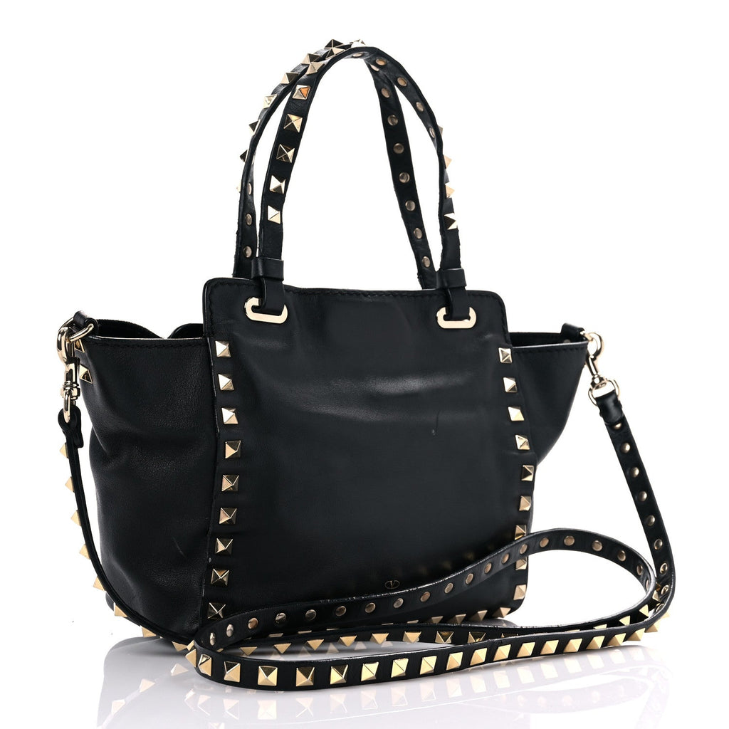 VALENTINO GARAVANI ROCKSTUD SOFT LEATHER TOTE BAG