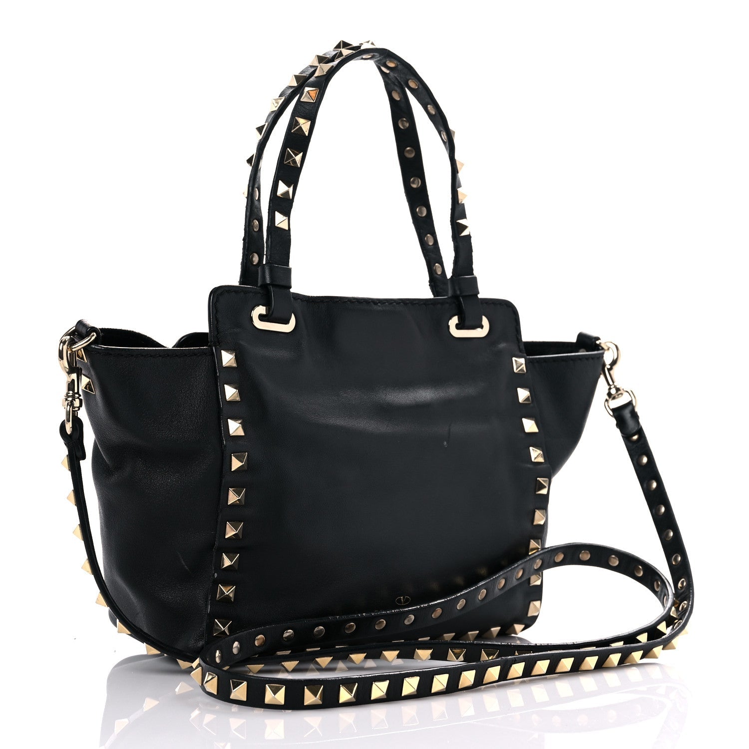 VALENTINO GARAVANI ROCKSTUD SOFT LEATHER TOTE BAG