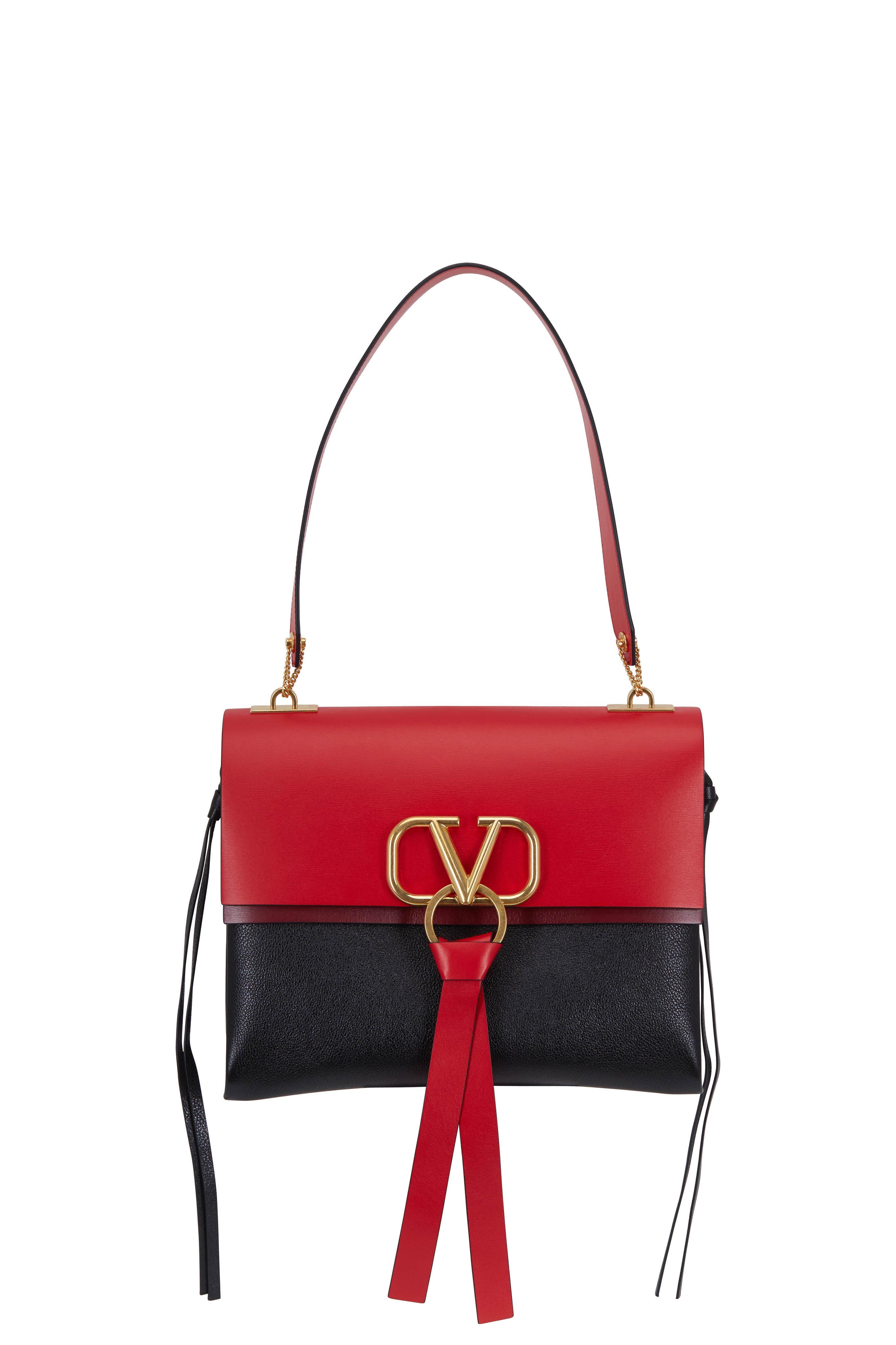 VALENTINO GARAVANI VRing Leather Medium Shoulder Bag