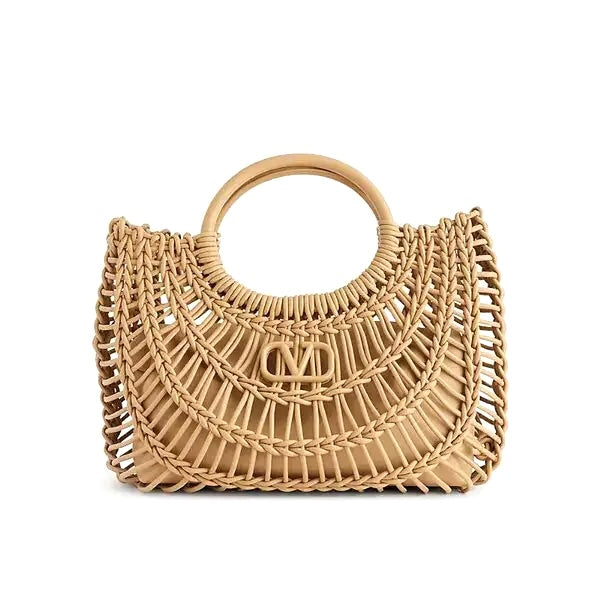 VALENTINO GARAVANI ALLKNOTS WOVEN NAPPA LEATHER TOTE BAG