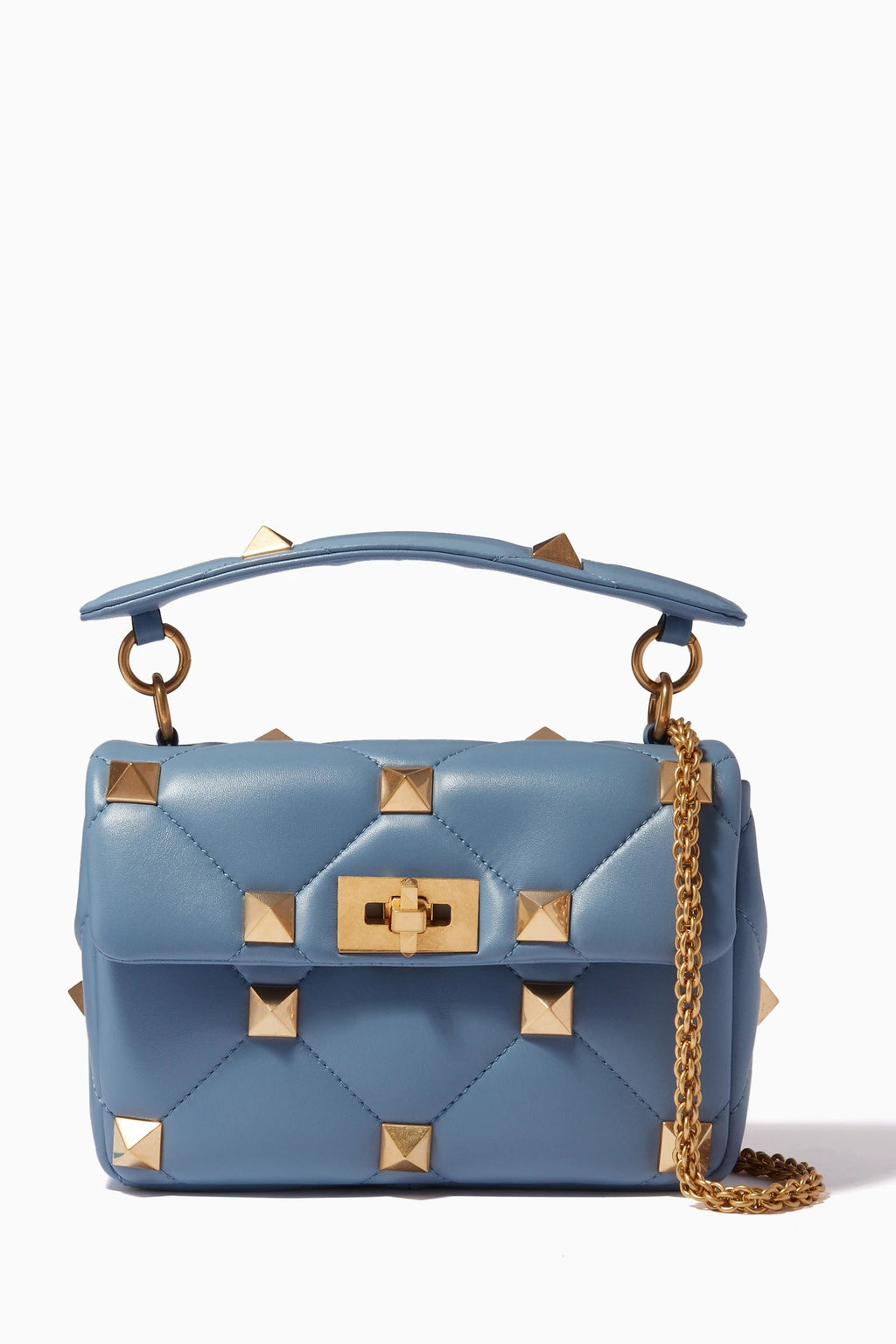 VALENTINO GARAVANI ROMAN STUD LEATHER HANDBAG