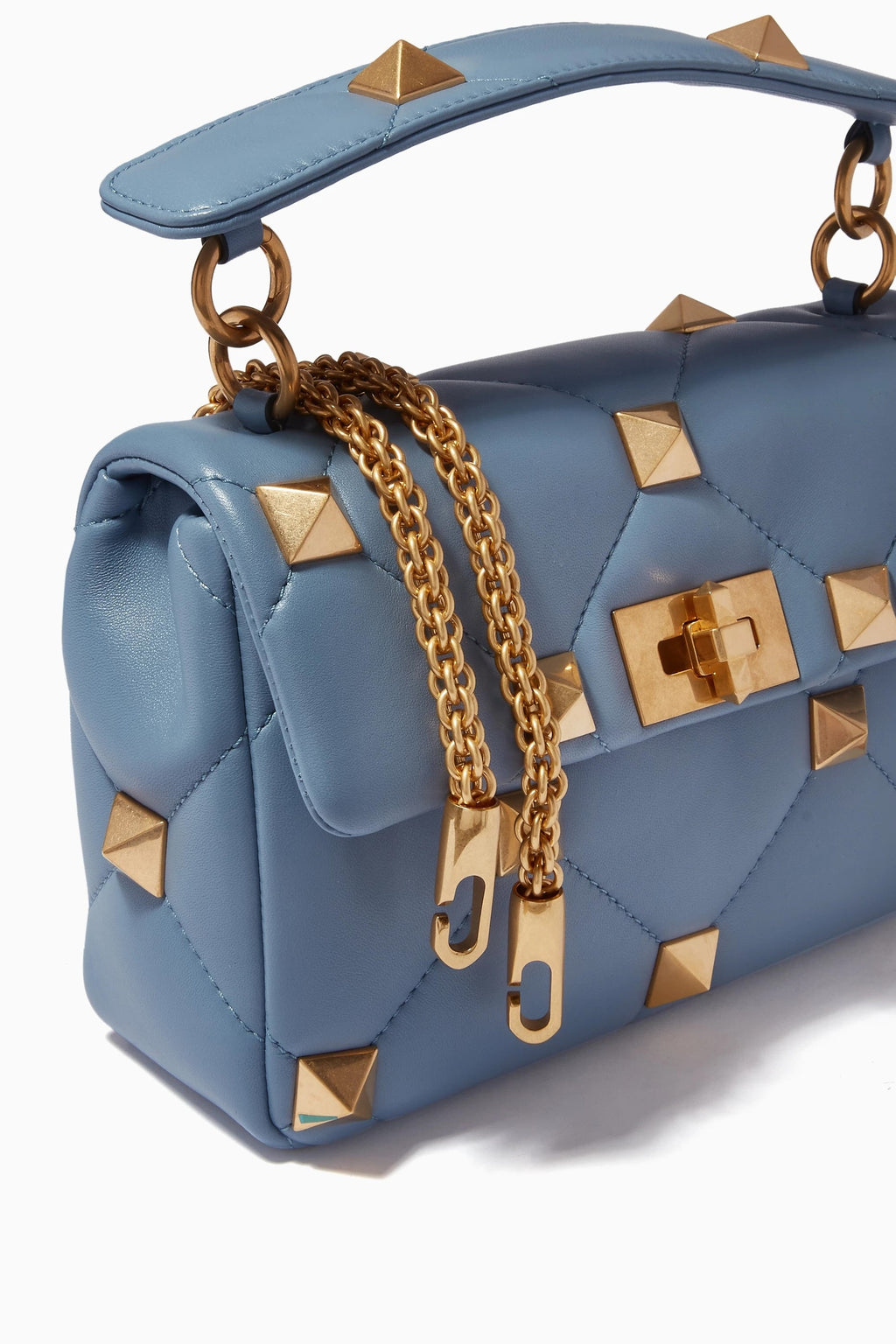 VALENTINO GARAVANI ROMAN STUD LEATHER HANDBAG