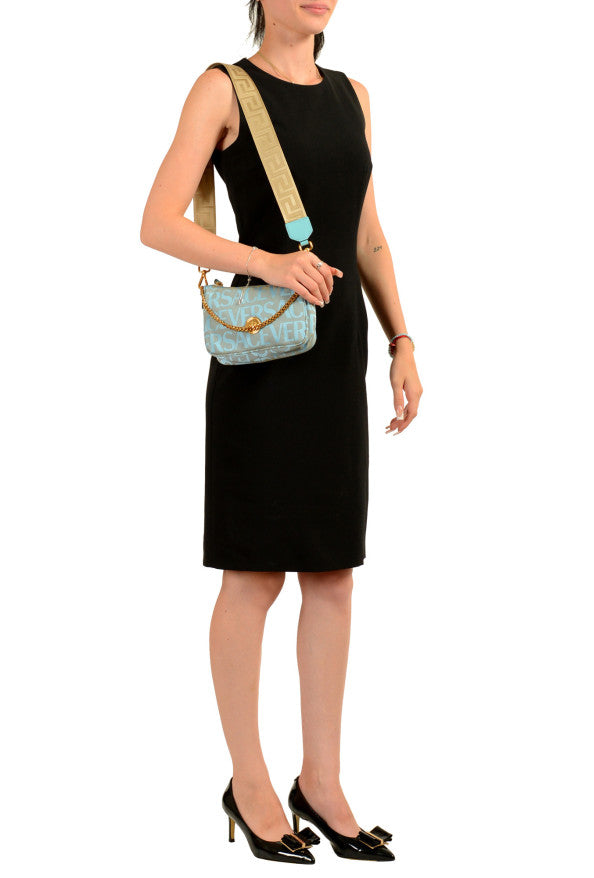 VERSACE LOGO PRINT MEDUSA MEDIUM SHOULDER BAG