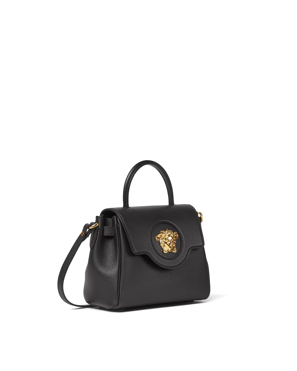 VERSACE LA MEDUSA TOP HANDLE CALFSKIN LEATHER BAG