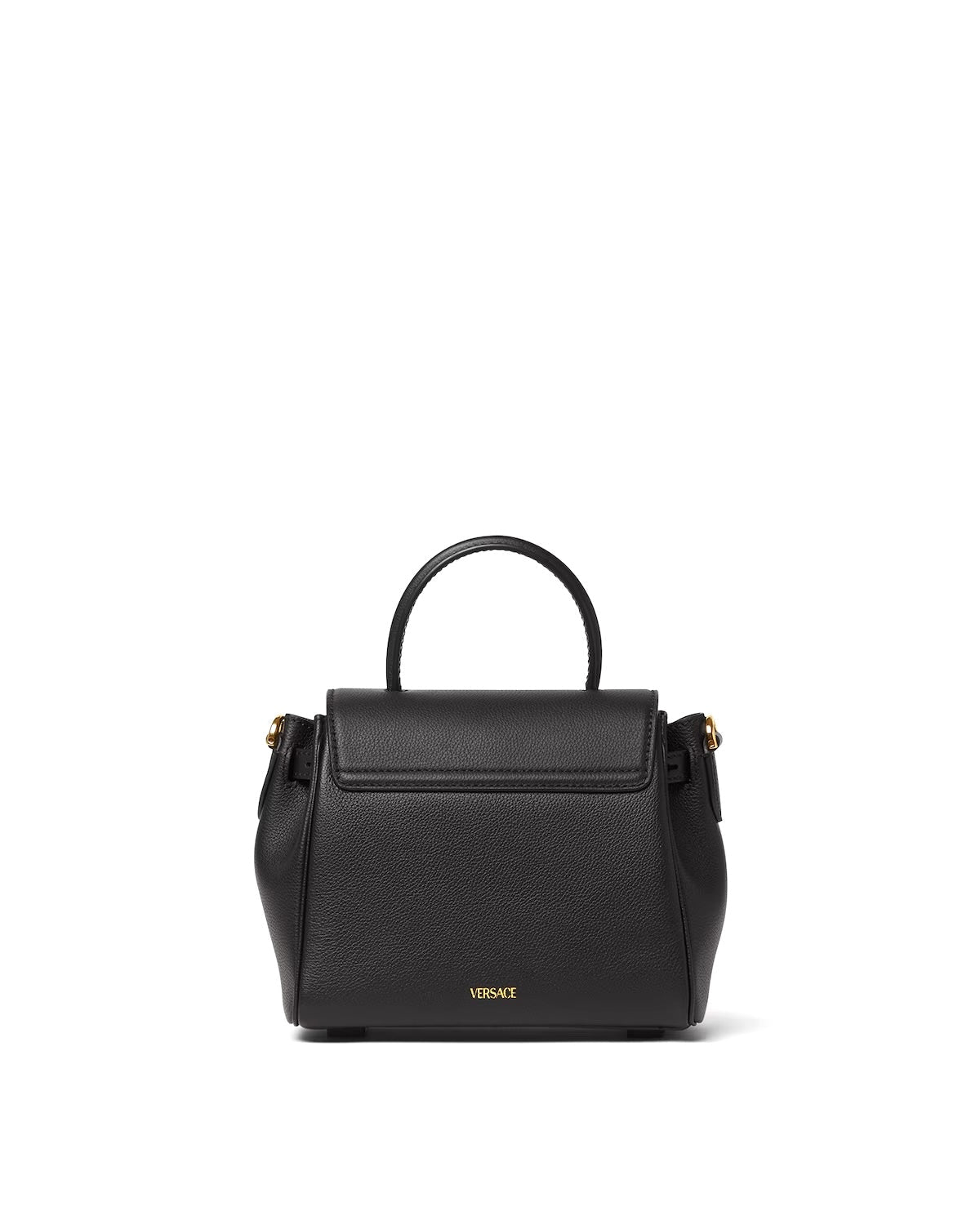 VERSACE LA MEDUSA TOP HANDLE CALFSKIN LEATHER BAG