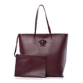 VERSACE Saffiano Palazzo Medusa Tote Burgundy