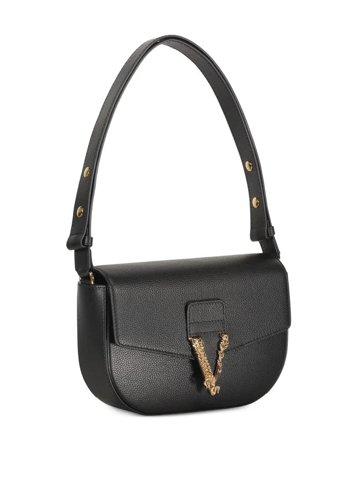 VESACE VIRTUS CALFSKIN LEATHER SHOULDER BAG