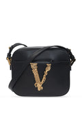 VERSACE VIRTUS SMALL LEATHER CAMERA BAG