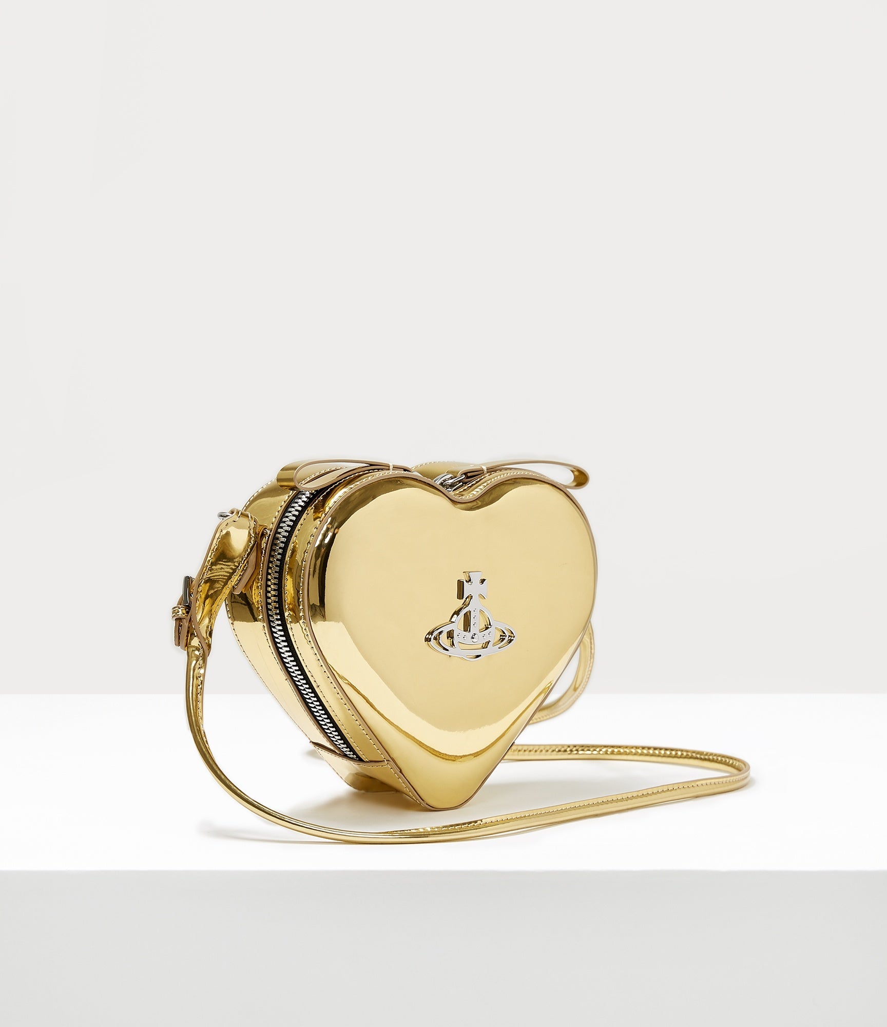 VIVIENNE WESTWOOD JOHANNA GOLD HEART CROSSBODY BAG