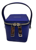 *NEW*Salvatore Ferragamo Womens Black Mini Box Crossbody With Top Handle In Blue