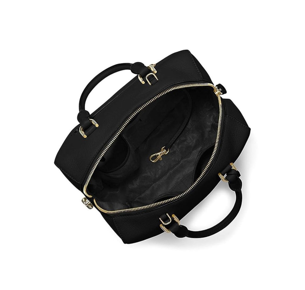 Michael Kors black leather top handle bag