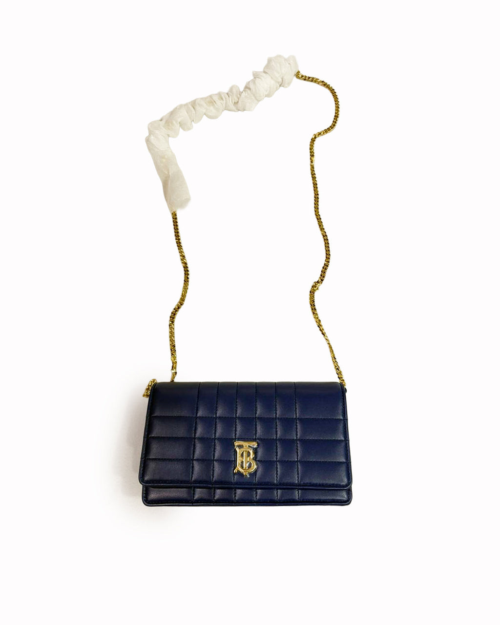 Burberry Lola Crossbody Bag In Navy Blue