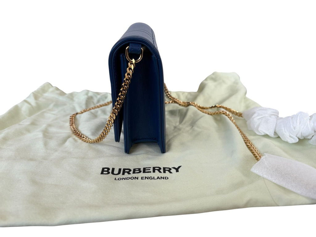 Burberry Lola Crossbody Bag In Navy Blue