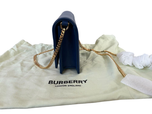 Burberry Lola Crossbody Bag In Navy Blue