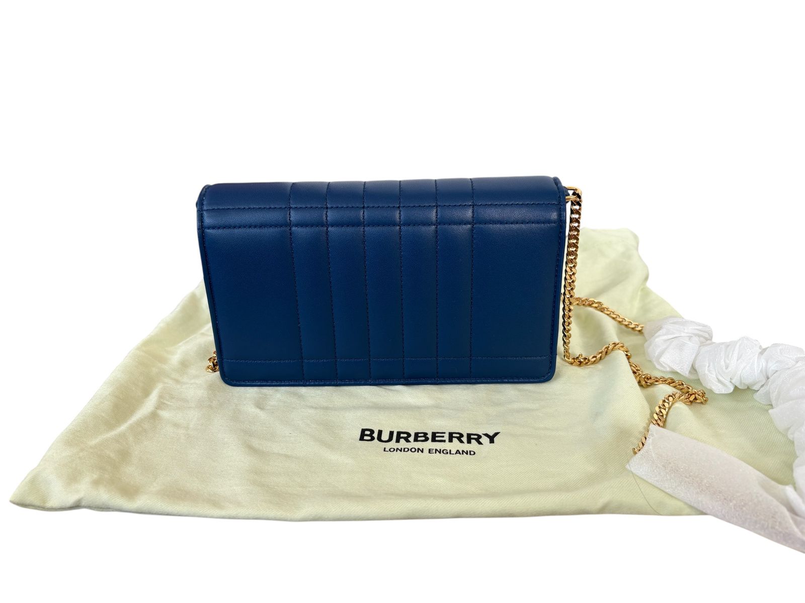 Burberry Lola Crossbody Bag In Navy Blue